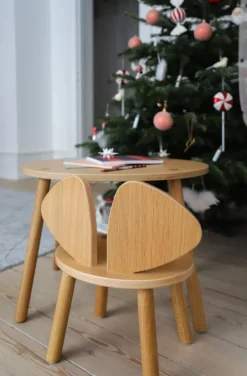 Nofred Mouse table, low, lacquered oak