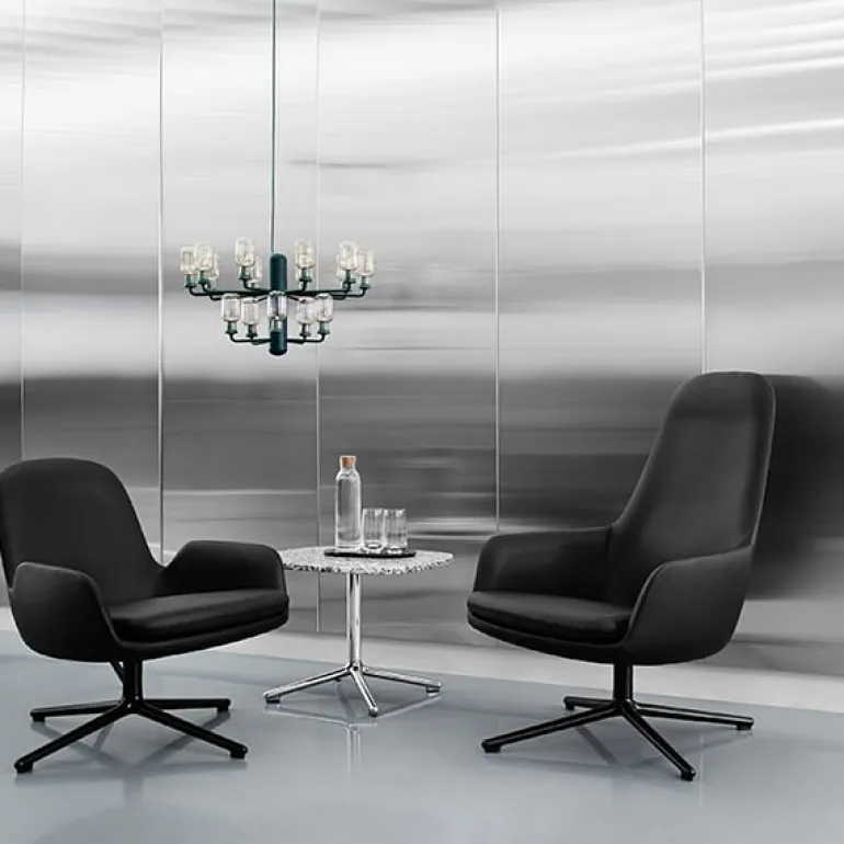 Normann Copenhagen Amp chandelier, small, gold - green