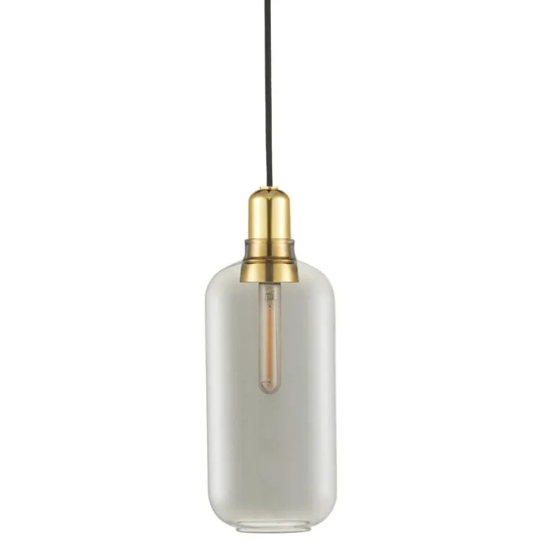 Normann Copenhagen Amp lamp, large, smoke - brass