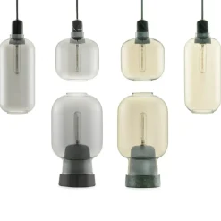 Normann Copenhagen Amp pendant, large, smoke - black