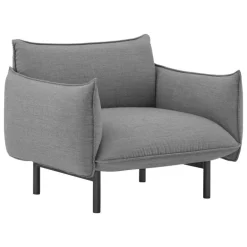 Normann Copenhagen Ark armchair, black steel - Canvas 134