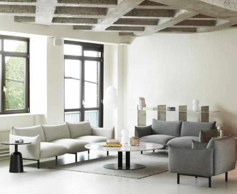 Normann Copenhagen Ark armchair, black steel - Canvas 134