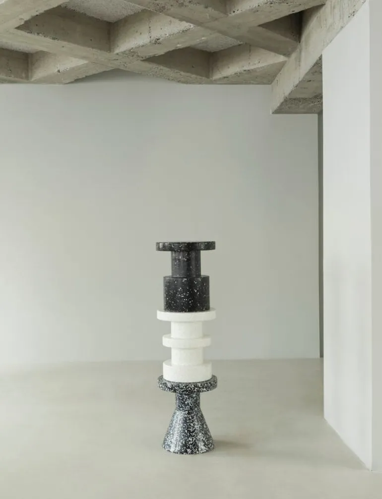 Normann Copenhagen Bit stool, cone, black - white