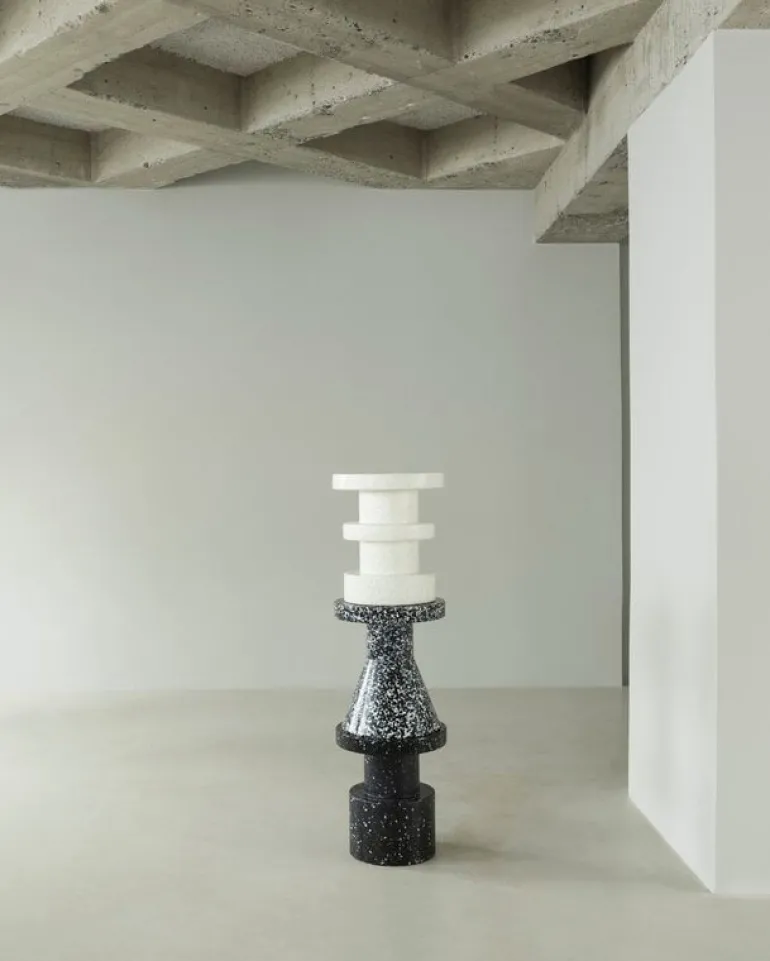 Normann Copenhagen Bit stool, cone, black - white