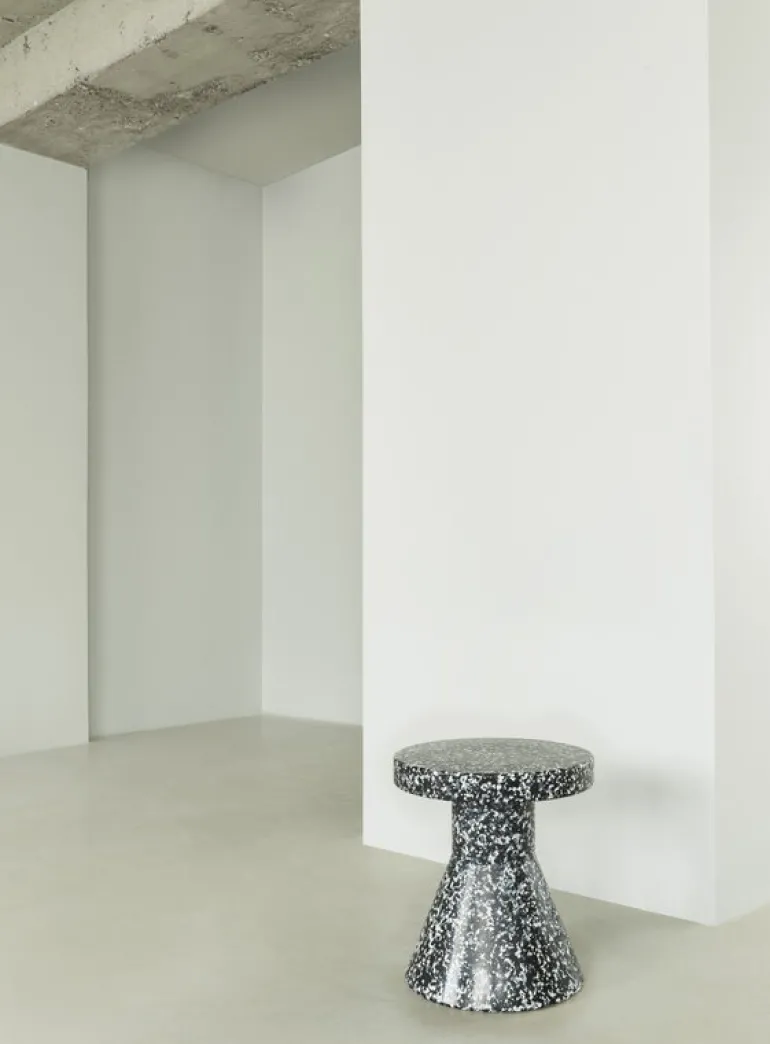 Normann Copenhagen Bit stool, cone, black - white