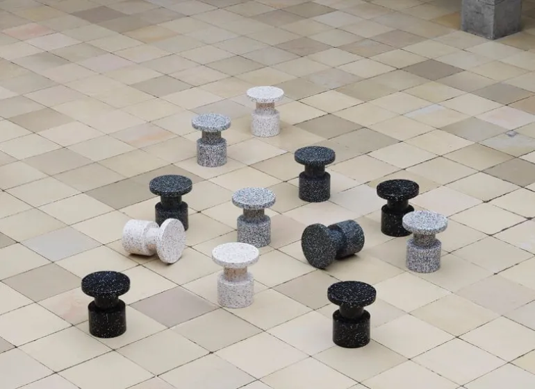 Normann Copenhagen Bit stool, black - multi