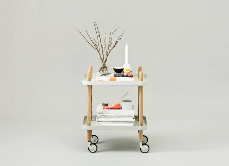 Normann Copenhagen Block table trolley, light grey