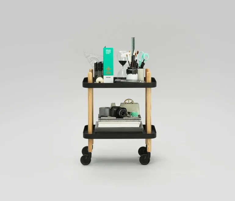 Normann Copenhagen Block table trolley, black