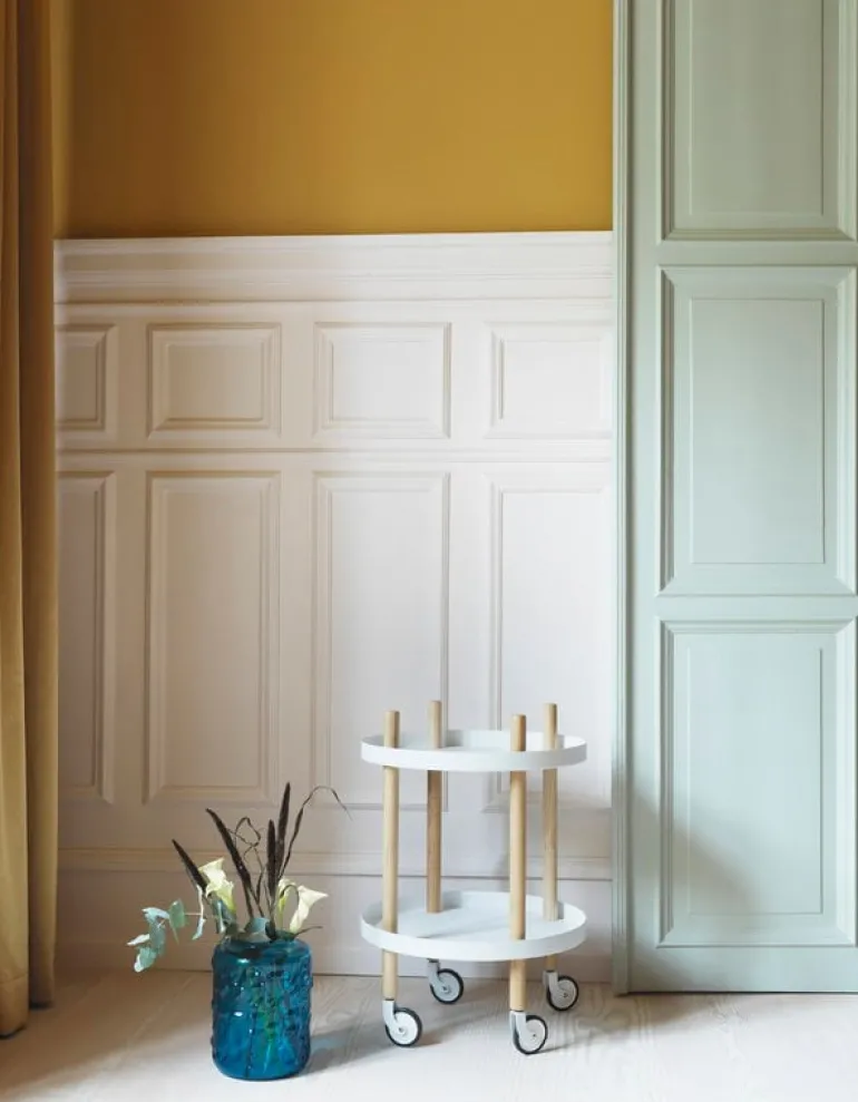 Normann Copenhagen Block table trolley, round, white