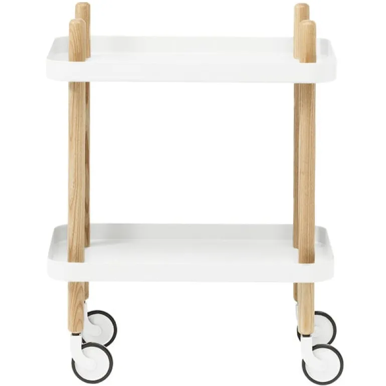Normann Copenhagen Block table trolley, white