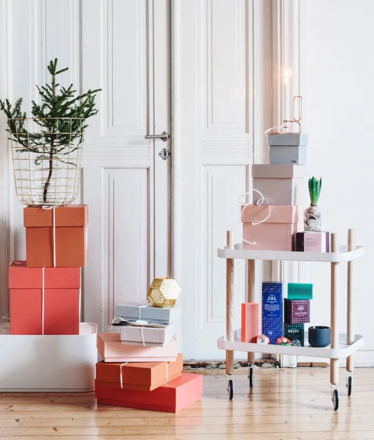 Normann Copenhagen Block table trolley, white