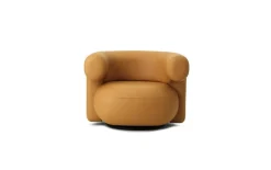 Normann Copenhagen Burra lounge chair, swivel, Ultra leather camel