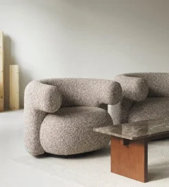 Normann Copenhagen Burra lounge chair, swivel with return, Zero 0011