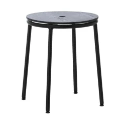 Normann Copenhagen Circa stool, black steel - black oak