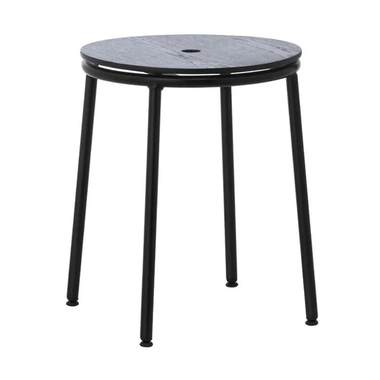 Normann Copenhagen Circa stool, black steel - black oak
