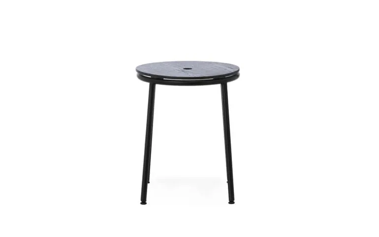 Normann Copenhagen Circa stool, black steel - black oak