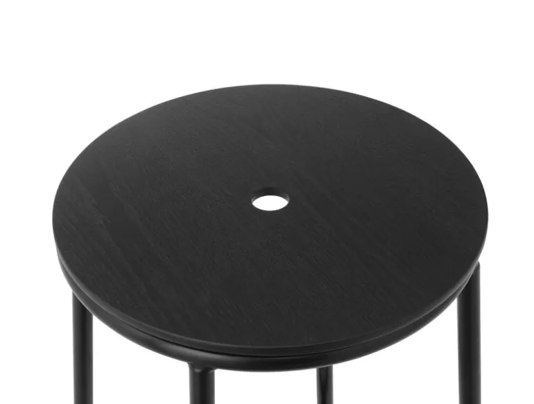 Normann Copenhagen Circa stool, black steel - black oak