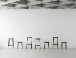 Normann Copenhagen Circa stool, black steel - black oak