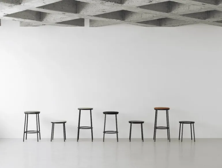 Normann Copenhagen Circa stool, black steel - black oak