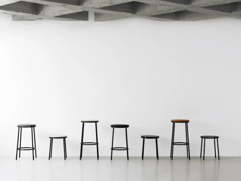 Normann Copenhagen Circa stool, black steel - black aluminium