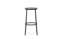 Normann Copenhagen Circa bar stool, 75 cm, black steel - black oak