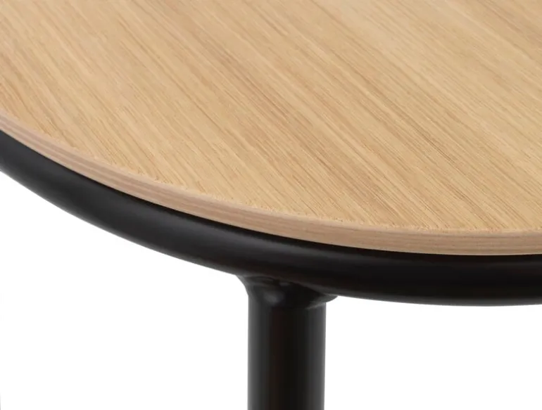 Normann Copenhagen Circa stool, black steel - oak