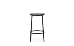 Normann Copenhagen Circa bar stool, 65 cm, black steel - black oak
