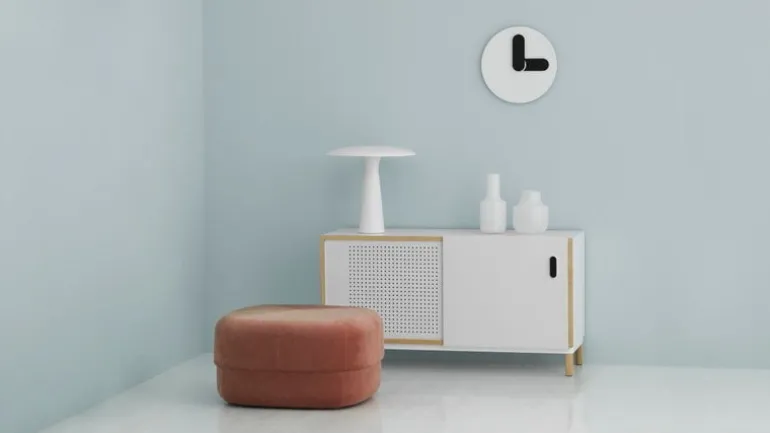 Normann Copenhagen Circus pouf, large, blush velour