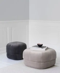 Normann Copenhagen Circus pouf, small, grey velour