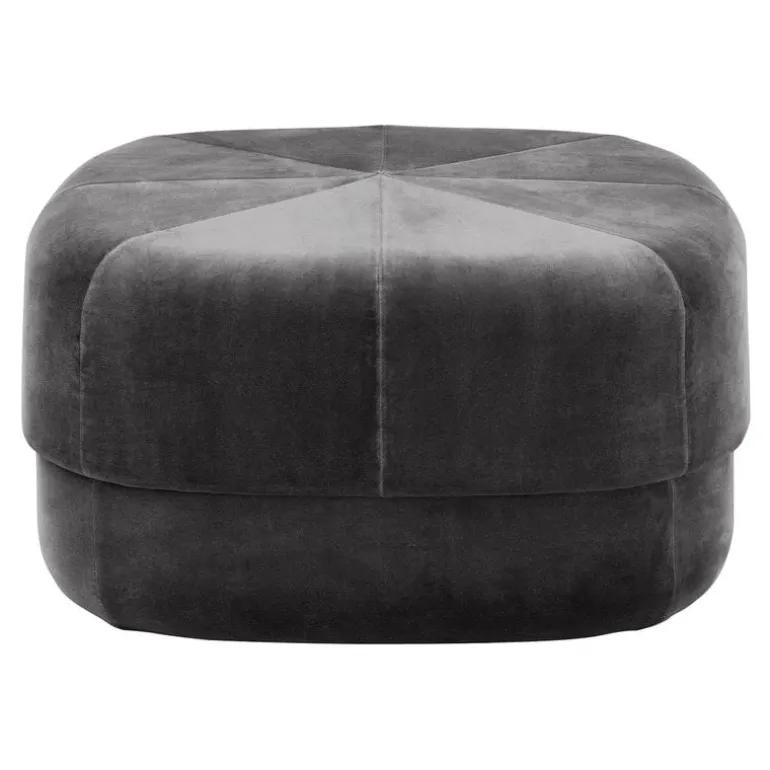 Normann Copenhagen Circus pouf, large, grey velour