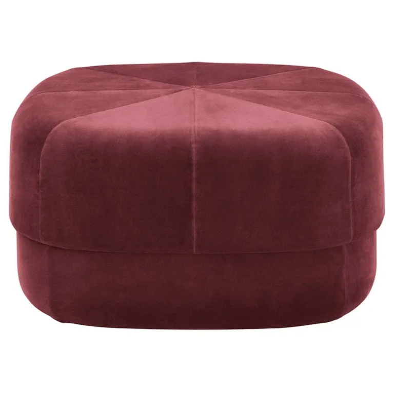 Normann Copenhagen Circus pouf, large, dark red velour