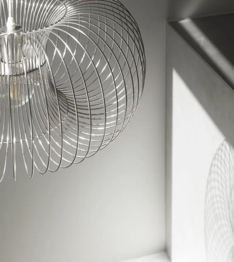 Normann Copenhagen Coil pendant, 110 cm, stainless steel