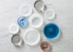 Normann Copenhagen Cosmic glass plate, 27 cm, blue