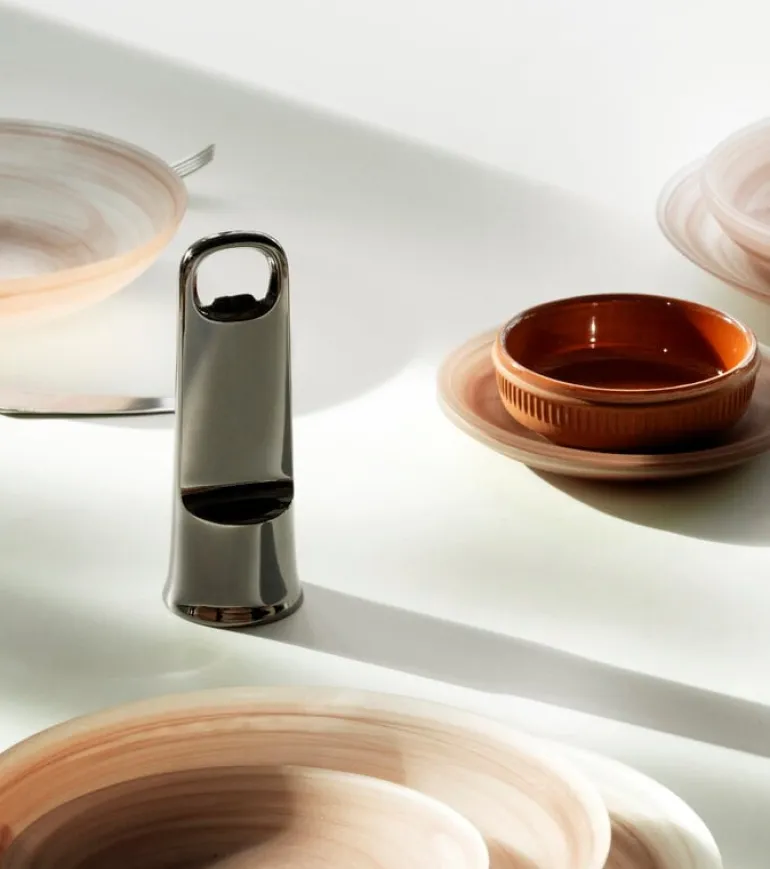 Normann Copenhagen Cosmic deep glass plate, 22 cm, brown