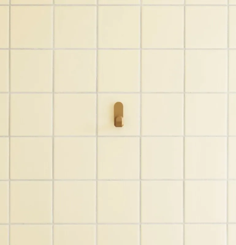 Normann Copenhagen Curve mini hook, 2 pcs, matt gold