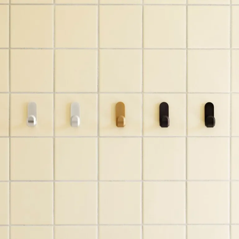 Normann Copenhagen Curve mini hook, 2 pcs, matt brown