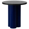 Normann Copenhagen Dit table, bright blue - Nero Marquina marble