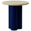Normann Copenhagen Dit table, bright blue - light travertine