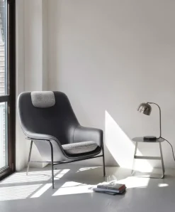 Normann Copenhagen Drape lounge chair, headr., black leather- Hallingdal 166- black