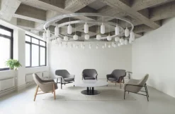 Normann Copenhagen Drape lounge chair, low, Remix 113 - Hallingdal 100 - black oak