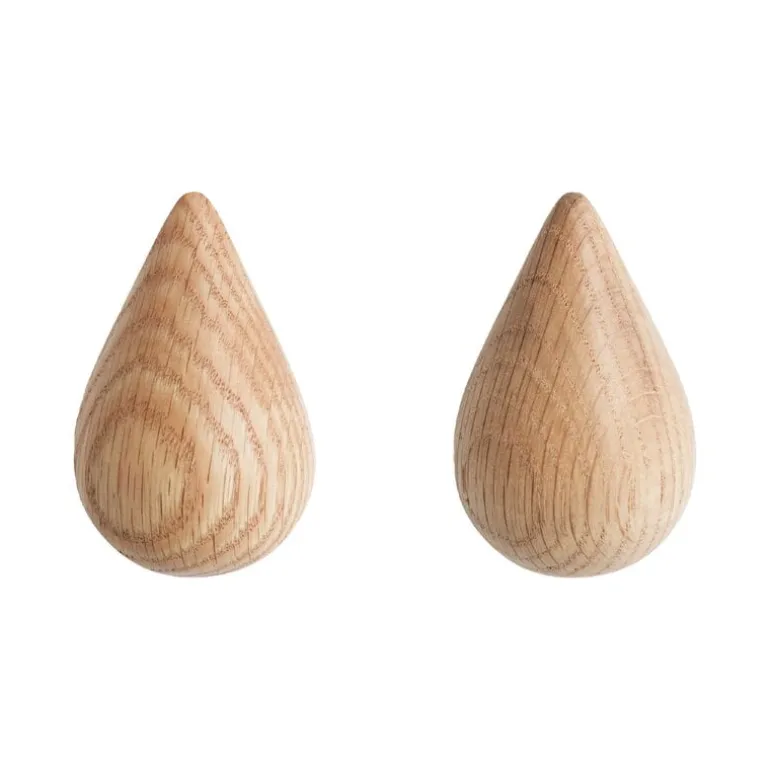 Normann Copenhagen Dropit hook small, set of 2, nature
