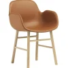 Normann Copenhagen Form armchair, oak - brandy leather Ultra