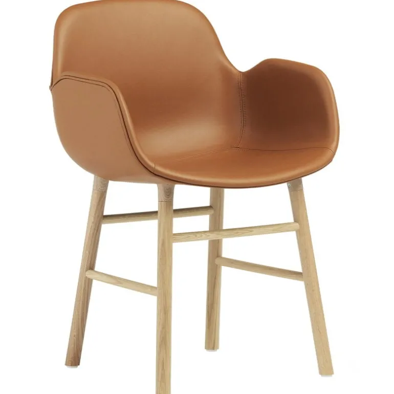Normann Copenhagen Form armchair, oak - brandy leather Ultra