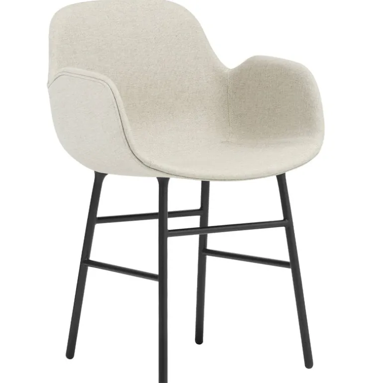Normann Copenhagen Form armchair, black steel - Main Line Flax 20