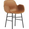 Normann Copenhagen Form armchair, black steel - brandy leather Ultra
