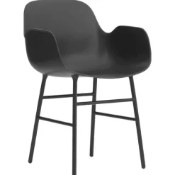 Normann Copenhagen Form armchair, black steel - black