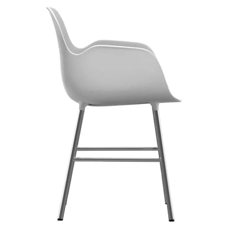 Normann Copenhagen Form armchair, chrome - white