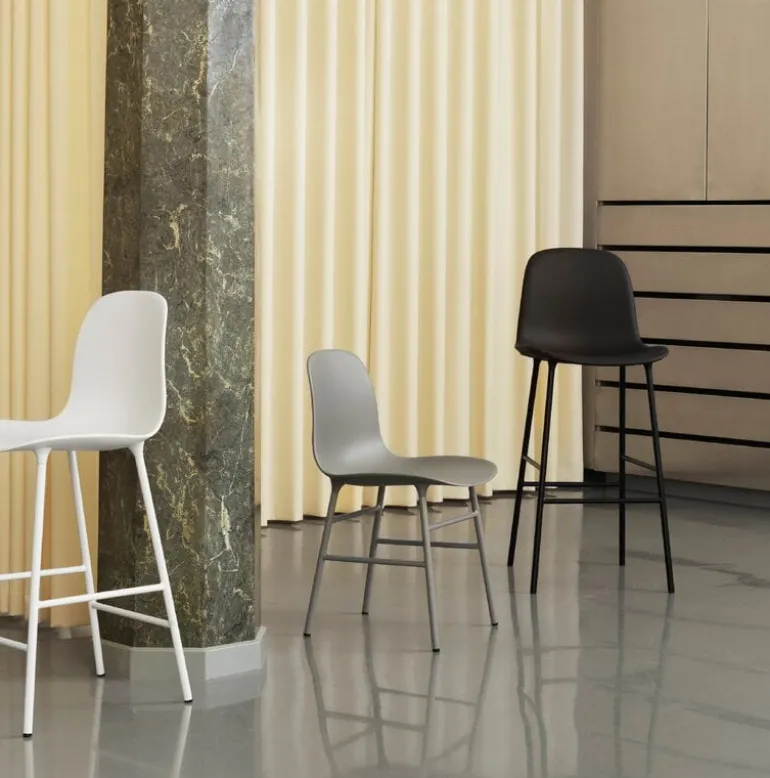 Normann Copenhagen Form bar stool, 65 cm, black steel - black