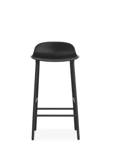 Normann Copenhagen Form bar stool, 65 cm, black steel - black