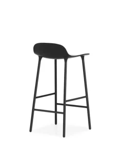 Normann Copenhagen Form bar stool, 65 cm, black steel - black